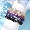 12 Constellation Natural Mixed Gemstone Chip Beaded Stretch Bracelets Sets for Women Men BJEW-JB10264-03-5