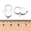 Flat Round Brass Enamel Lobster Claw Clasps KK-Z147-02P-01B-3