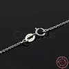 Anti-Tarnish Trendy Unisex Rhodium Plated 925 Sterling Silver Cable Chains Necklaces STER-M034-A-07-2