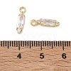 Brass Pave Clear Cubic Zirconia Charms CU-CBAD360-09G-01-3