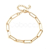 304 Stainless Steel Paperclip Chain Bracelets for Women BJEW-G775-01G-4