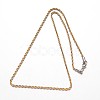 304 Stainless Steel Rope Chain Necklaces NJEW-M124-09GP-2