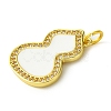 Rack Plating Brass Micro Pave Clear Cubic Zirconia Pendants KK-G501-14G-02-2