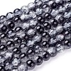 Spray Painted Crackle Glass Beads Strands CCG-Q002-6mm-11-1