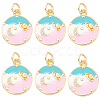6Pcs Rack Plating Brass Pendants KK-BBC0028-83-1