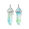 Faceted Bullet Glass Pointed Pendants KK-E282-01P-02-2