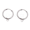 Tarnish Resistant 201 Stainless Steel Huggie Hoop Earring Findings STAS-P283-01O-P-1