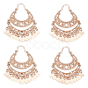 2 Pairs Alloy Fan Chandelier Earrings for Women EJEW-LP0001-50-3