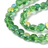 Transparent Electroplate Glass Beads Strands GLAA-Q099-I01-03-3
