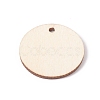 Unfinished Natural Poplar Wood Pendants WOOD-E010-06A-1