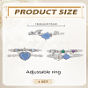 3Pcs Alloy Rhinestone Cuff Rings Sets RJEW-LP0003-61-2