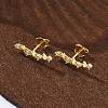 925 Sterling Silver Clear Cubic Zirconia Stud Earrings EJEW-Q032-01G-G-2