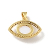 Brass Micro Pave Cubic Zirconia Pendants KK-B059-40G-3