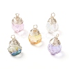Transparent Glass Charms PALLOY-JF00853-02-1