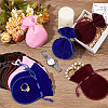 Nbeads 40pcs 4 colors Gourd Velvet Bags TP-NB0001-65-5