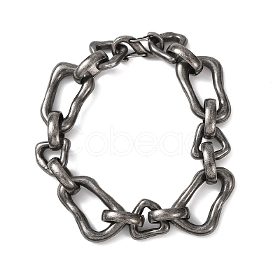 304 Stainless Steel Chunky Link Chain Bracelets for Women Men BJEW-C148-03AS-1