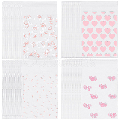 4 Bags 4 Styles Printed Transparent OPP Cellophane Storage Bags OPP-SP0001-07B-1