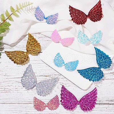 Glittery Angel Wings Patches DIY-PH0026-30-1