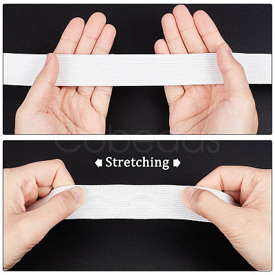 Gorgecraft 10 Yards Non-slip Transparent Silicone Polyester Elastic Band SRIB-GF0001-26B-01-1