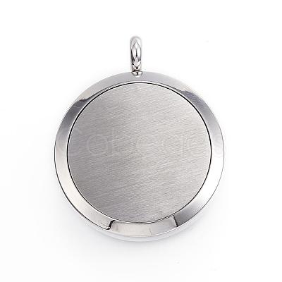 316 Surgical Stainless Steel Diffuser Locket Pendants STAS-H342-40P-1