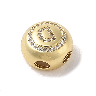 Rack Plating Brass & Cubic Zirconia Pendants KK-Z047-07G-D-RS-1