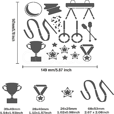 Stainless Steel Cutting Dies Stencils DIY-WH0279-150-1