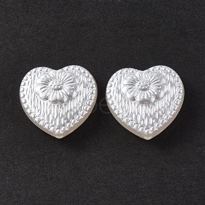 ABS Plastic Imitation Pearl Beads X-OACR-P007-63-1