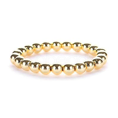Synthetic Non-magnetic Hematite Beaded Stretch Bracelets for Men Women YP2747-6-1