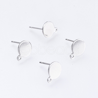 Non-Tarnish 304 Stainless Steel Stud Earring Findings STAS-D445-150-B-1