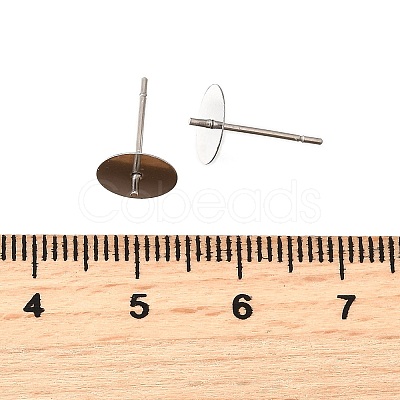 304 Stainless Steel Stud Earring Findings STAS-D370-02P-04-1