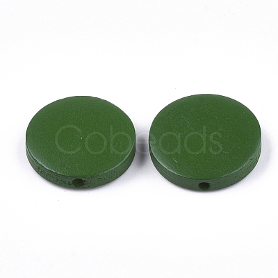 Painted Natural Wood Beads WOOD-S049-02C-04-1