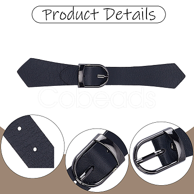 6 Sets PU Leather Toggle Buckles FIND-CL0002-15A-1
