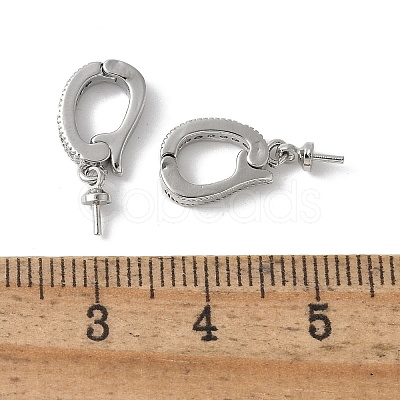 Brass Micro Pave Cubic Zirconia Pendants Bails KK-D324-21P-1