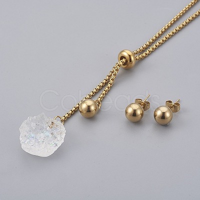 304 Stainless Steel Jewelry Sets SJEW-E326-M-1