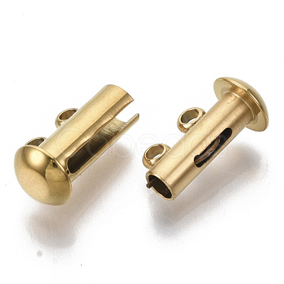 201 Stainless Steel Slide Lock Clasps X-STAS-S079-157G-1