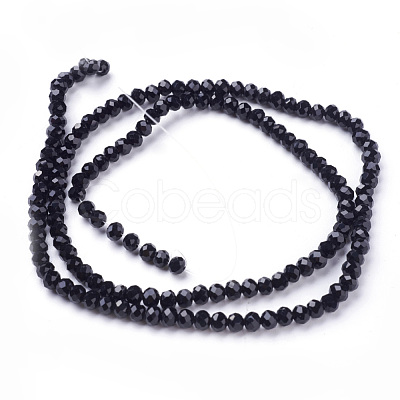 Faceted(32 Facets) Round Glass Beads Strands X-EGLA-J042-4mm-08-1