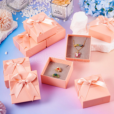 Square Paper Jewelry Set Gift Box CON-TAC0013-03A-1