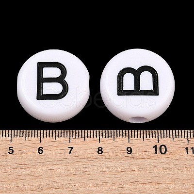 Opaque White Acrylic European Beads AC-CBA3BDD-01B-1