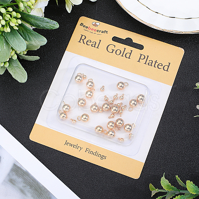 40Pcs 2 Styles Brass Charms KK-BBC0015-23-1