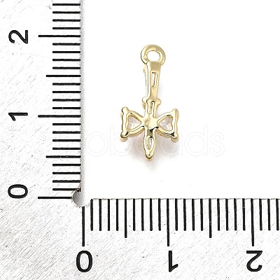 Brass Pave Cubic Zirconia Pendants KK-Q048-26G-1
