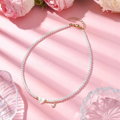 Brass Micro Pave Grade AAA Cubic Zirconia Letter Pendant Necklaces NJEW-JN04771-10-1