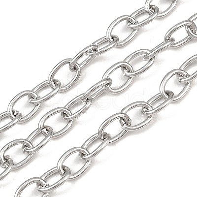 Tarnish Resistant 304 Stainless Steel Cable Chains X-CHS-R009-12-1
