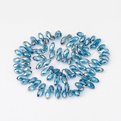 Electroplate Glass Beads Strands EGLA-J068-AB08-1