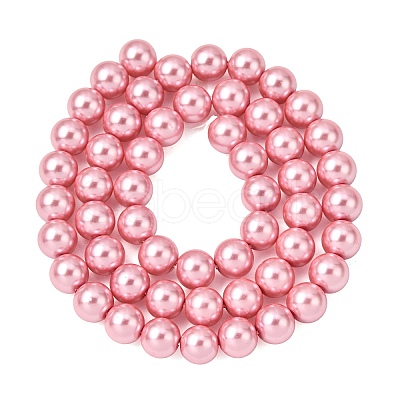 Eco-Friendly Dyed Glass Pearl Round Beads Strands HY-A002-8mm-RB109-1