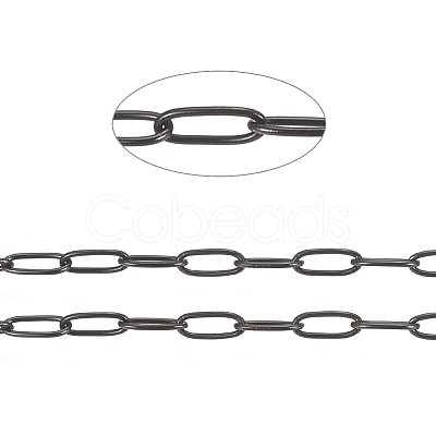 304 Stainless Steel Paperclip Chains CHS-F010-01I-B-1