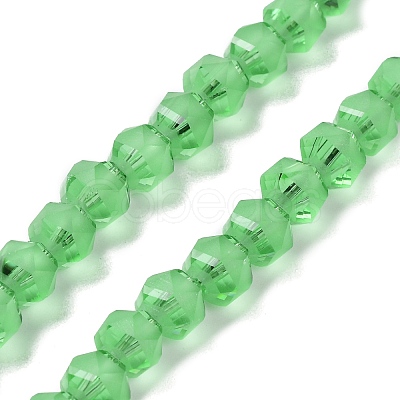 Electroplate Transparent Glass Beads Strands EGLA-I018-FA05-1