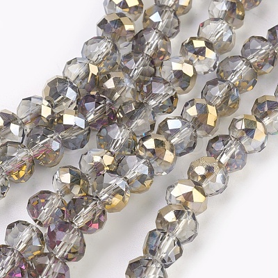 Electroplate Glass Beads Strands GLAA-K027-HP-A02-1
