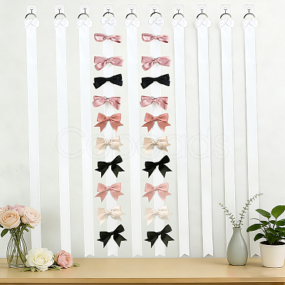 10Pcs Polyester Hairpin Hair Clip Holder Storage Organizer Hanging Ribbon HJEW-FG00049-1