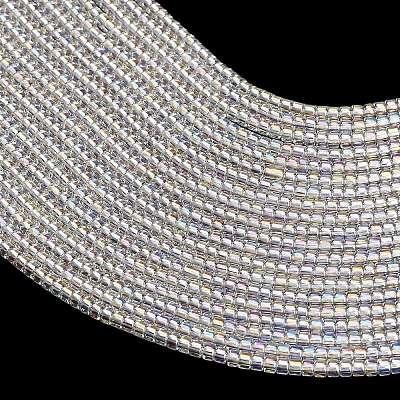 Electroplate Glass Beads Strands GL-CBAA615-01I-1