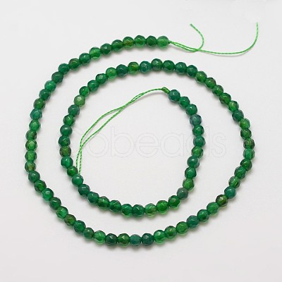 Natural Green Onyx Agate Bead Strands X-G-G882-4mm-A01-1